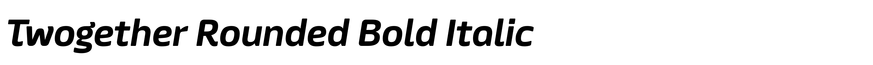 Twogether Rounded Bold Italic